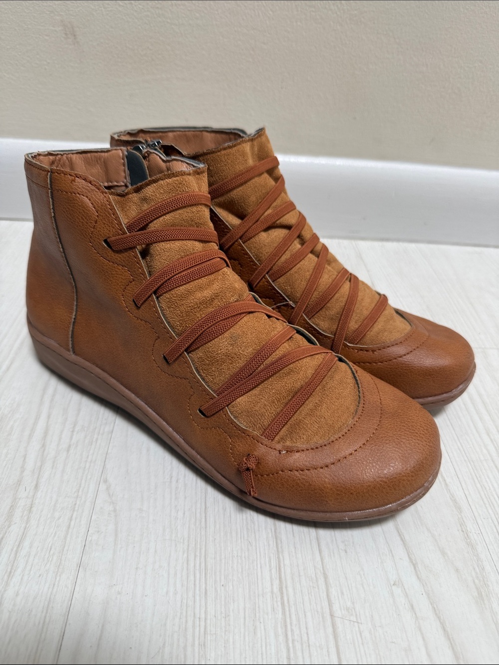 Casual Camel Brown Ankle Shoes
